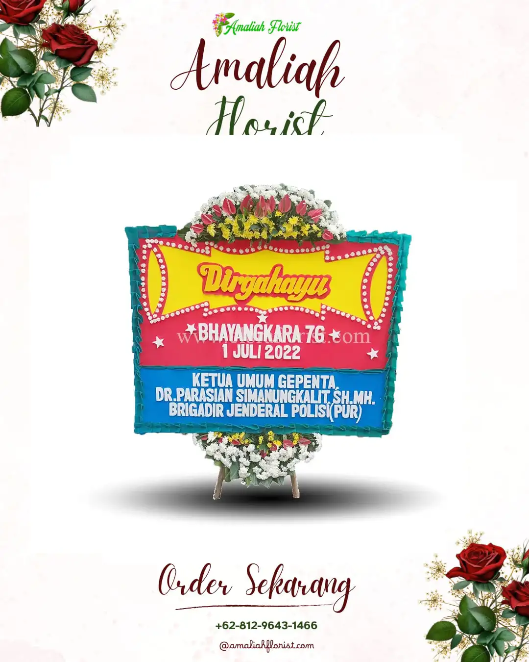 Papan Bunga HUT Ulang Tahun Banjarmasin Timur